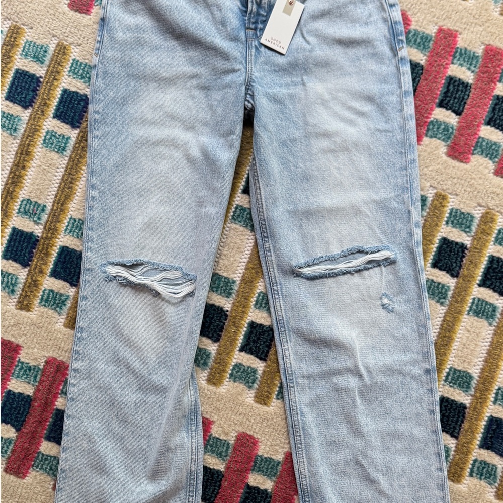 Good American Light Blue '90s Relaxed Jeans